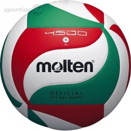 Piłka siatkowa Molten V4M4500 biało-czerwono-zielona Molten