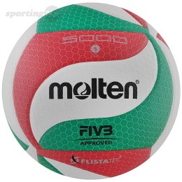 Piłka siatkowa Molten V5M5000 FIVB biało-czerwono-zielona Molten