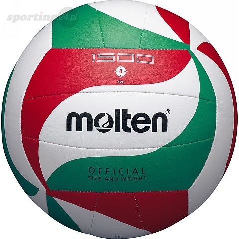 Piłka siatkowa Molten V4M1500 biało-czerwono-zielona Molten
