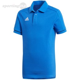 Koszulka dla dzieci adidas Tiro 17 Cotton Polo JUNIOR niebieska BQ2693 Adidas teamwear