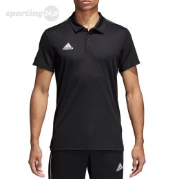 Koszulka męska adidas Core 18 Polo czarna CE9037 Adidas teamwear