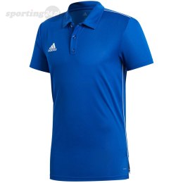 Koszulka męska adidas Core 18 Polo niebieska CV3590 Adidas teamwear