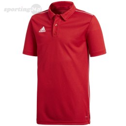 Koszulka dla dzieci adidas Core 18 Polo JUNIOR czerwona CV3681 Adidas teamwear