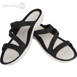 Crocs klapki damskie Swiftwater Sandal W czarno-białe 203998 066 Crocs