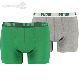 Bokserki męskie Puma Basic Boxer 2P szare zielone 521015001 075 Puma