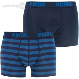 Bokserki męskie Puma Stripe 1515 Boxer 2P niebieskie 591015001 056 Puma