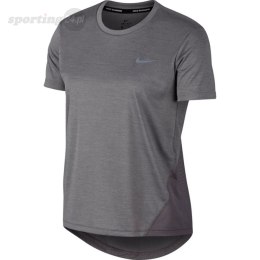 Koszulka damska Nike W Miler Top SS szara AJ8121 056 Nike