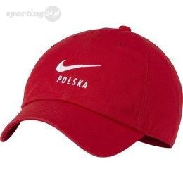 Czapka z daszkiem Nike Polska H86 Swoosh czerwona CU7540 611 Nike Football