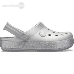 Crocs dla dzieci Crocband Glitter Clog Kids srebrne 205936 040 Crocs