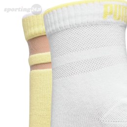 Skarpety damskie Puma Sneaker Structure 2 pary białe, żółte 907621 04 Puma
