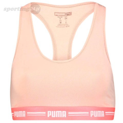 Stanik damski sportowy Puma Racer Back Top 1P Hang różowy 907862 06 Puma