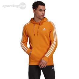 Bluza męska adidas 3-Stripes Fleece Hoodie pomarańczowa H12188 Adidas