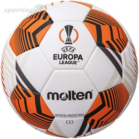 Piłka nożna Molten Official UEFA Europa League Acentec biało-pomarańczowa F5U5000-12 Molten
