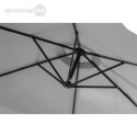 Parasol ogrodowy 300cm składany na wysięgniku z falbaną szary