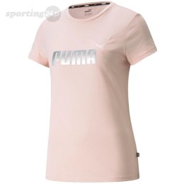 Koszulka damska Puma ESS+ Metallic Logo Tee różowa 586890 36 Puma