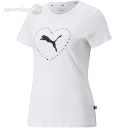 Koszulka damska Puma Valentine's Day Graphic Tee biała 848408 02 Puma