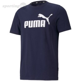 Koszulka męska Puma ESS Logo Tee Peacoat granatowa 586666 06 Puma
