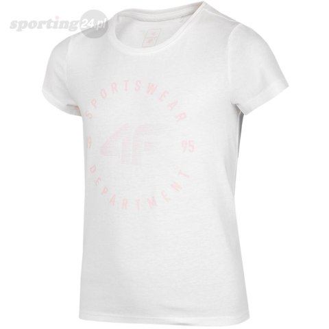 Koszulka dla dziewczynki 4F biała HJL22 JTSD003 10S 4F