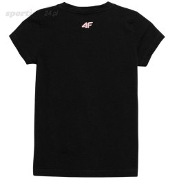 Koszulka dla dziewczynki 4F głęboka czerń HJL22 JTSD006 20S 4F