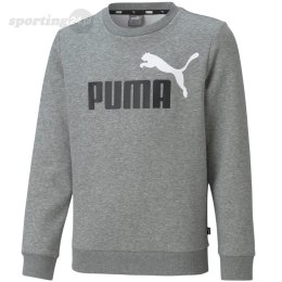 Bluza dla dzieci Puma ESS+ 2 Col Big Logo Crew FL szara 586986 03 Puma