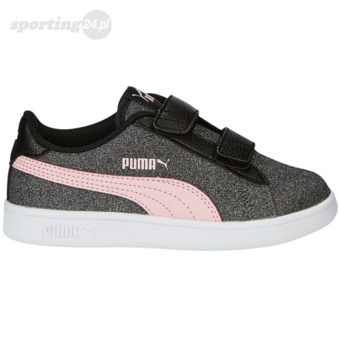 Buty dla dzieci Puma Smash v2 Glitz Glam V PS czarno-szare 367378 30 Puma