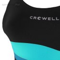 Kostium kąpielowy damski Crowell Katie kol.01 czarno-błękitno-niebieski Crowell