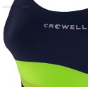 Kostium kąpielowy damski Crowell Katie kol.02 granatowo-limonkowo-zielony Crowell