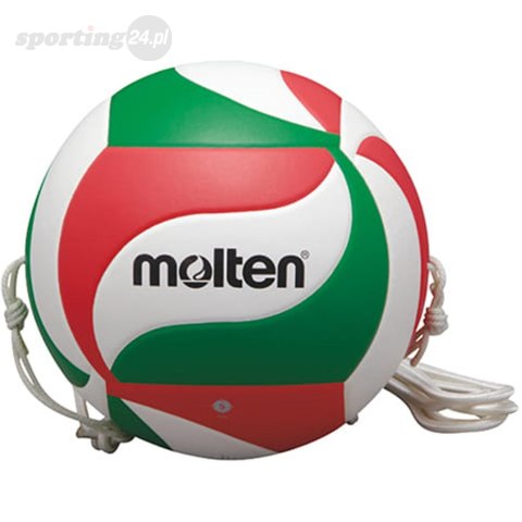 Piłka siatkowa Molten z gumką biało-czerwono-zielona V5M9000 T Molten