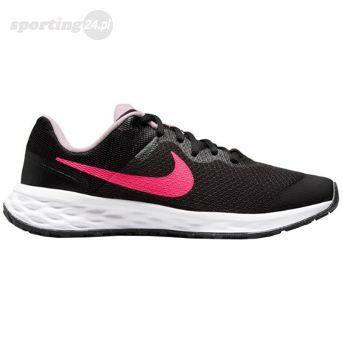 Buty dla dzieci Nike Revolution 6 NN (GS) czarno-różowe DD1096 007 Nike