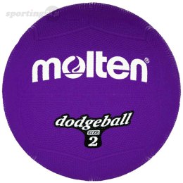 Piłka gumowa Molten Dodgeball DB2-V r.2 fioletowa Molten