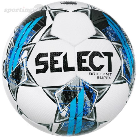 Piłka nożna Select Brillant Super biało-czarno-niebieska 17212 Select