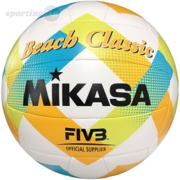 Piłka siatkowa plażowa Mikasa Beach Classic biało-żółto-niebieska BV543C-VXA-LG Mikasa
