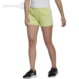 Spodenki damskie adidas Essentials Slim 3-Stripes Shorts zielone HE9361 Adidas