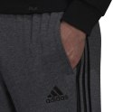 Spodnie męskie adidas Essentials French Terry Tapered Cuff 3-Stripes Pants szare H12256 Adidas