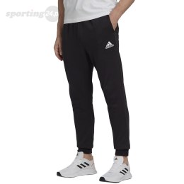 Spodnie męskie adidas Essentials Fleece Regular Tapered czarne HL2236 Adidas