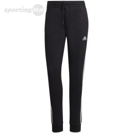 Spodnie damskie adidas Essentials 3-Stripes French Terry Cuffed czarne IC8770 Adidas