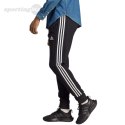 Spodnie męskie adidas Essentials French Terry Tapered Cuff 3-Stripes czarne HA4337 Adidas