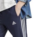 Spodnie męskie adidas Essentials Single Jersey Tapered Open Hem 3-Stripes granatowe IC0045 Adidas