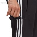 Spodnie męskie adidas Essentials Single Jersey Tapered Open Hem 3-Stripes czarne IC0044 Adidas