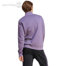 Bluza męska adidas Essentials Fleece 3-Stripes 1/4-Zip fioletowa IJ8912 Adidas