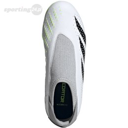 Buty piłkarskie dla dzieci adidas Predator Accuracy.3 Laceless FG biało-szare IF2265 Adidas