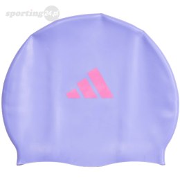 Czepek pływacki dla dzieci adidas 3-Stripes Swim fioletowy IM1045 Adidas