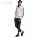 Dres męski adidas Basic 3-Stripes Fleece szaro-czarny IA3073 Adidas