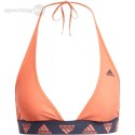 Kostium kąpielowy damski adidas Neckholder pomarańczowo-szary HR4397 Adidas