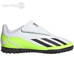 Buty piłkarskie dla dzieci adidas X Crazyfast.4 H&L TF biało-zielone IE4060 Adidas