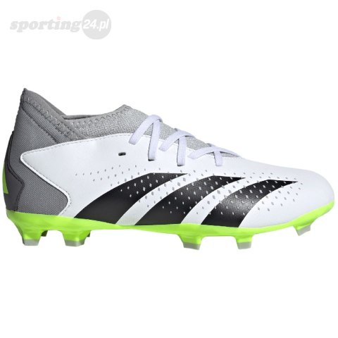 Buty piłkarskie dla dzieci adidas Predator Accuracy.3 FG biało-szare IE9504 Adidas