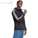 Bluza męska adidas Essentials Fleece 3-Stripes Hoodie czarna IB4028 Adidas