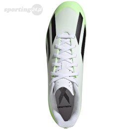 Buty piłkarskie adidas X Crazyfast.4 FXG biało-zielone HQ4535 Adidas