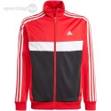Dres dla dzieci adidas Essentials 3-Stripes Tiberio Track Suit czerwono-czarny IJ7083 Adidas