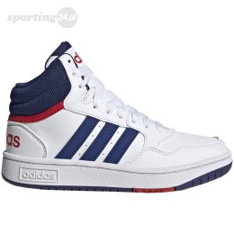 Buty dla dzieci adidas Hoops Mid biało-niebieskie GZ9647 Adidas